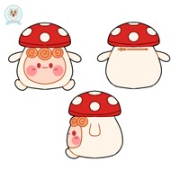 Dessin animé champignon forme amusant personnalisé en peluche mini sac à main sac fermeture éclair en peluche animal porte-monnaie mignon personnalisé en peluche porte-monnaie