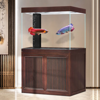 Aquarium pour poissons dragons extra large, en verre ultra blanc, en alliage d'aluminium, avec filtre inférieur, écologique, sans changement d'eau