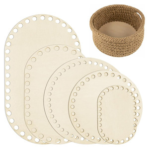 Base en bois hexagonale pour paniers, support <span class=keywords><strong>de</strong></span> fond en bois pour paniers au <span class=keywords><strong>crochet</strong></span> et au tricot, fournitures pour la fabrication artisanale <span class=keywords><strong>de</strong></span> paniers DIY - Product Image 3