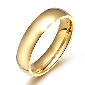 简约光滑不锈钢戒指订婚情侣戒指时尚珠宝饰品礼品戒指 - Product Image 2