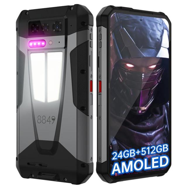 Unihertz 8849 Tank 4 Night Vision Projector Rugged Phone 12GB+512GB 6.78 Inch Android 14 5G NFC IP69 Waterproof Mobile Phone