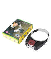 Lampe frontale Loupe à haute transparence Lampe frontale à LED Taille réglable Bandeau Loupe Réparation Lampe de travail
