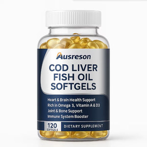 Ausreson OEM <span class=keywords><strong>Huile</strong></span> <span class=keywords><strong>de</strong></span> <span class=keywords><strong>Poisson</strong></span> Halal <span class=keywords><strong>Huile</strong></span> <span class=keywords><strong>de</strong></span> <span class=keywords><strong>Foie</strong></span> <span class=keywords><strong>de</strong></span> <span class=keywords><strong>Morue</strong></span> Capsules Molles Santé Cœur & Cerveau Articulations & Os Capsules Molles d'<span class=keywords><strong>Huile</strong></span> <span class=keywords><strong>de</strong></span> <span class=keywords><strong>Foie</strong></span> <span class=keywords><strong>de</strong></span> <span class=keywords><strong>Morue</strong></span> - Product Image 1
