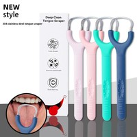 Raspador de Lengua de Acero Inoxidable 304, Herramienta de Cuidado Bucal para Eliminar el Mal Aliento y el Revestimiento Blanco Espeso, Empaquetado en Caja de Color