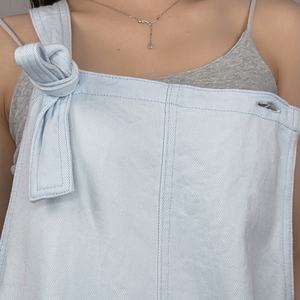 Mono corto de mezclilla personalizado de nueva moda para mujer OEM, conjunto de mono para mujer en varios colores - Product Image 6