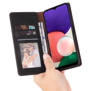 Étui en cuir magnétique fin rétro mat avec rabat pour <span class=keywords><strong>Samsung</strong></span> Galaxy A53 A33 A13 5G A03S A82 A22, avec fentes pour cartes - Product Image 6