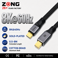 Câble USB C vers Mini DP 8K60Hz, adaptateur Type-C vers Mini DP, câble tressé avec coque en aluminium pour moniteur et ordinateur portable
