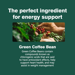 Métabolisme quantité minimale de commande inférieur et soutien énergétique 60 jours d'approvisionnement Capsules d'extrait de grain de café vert pour femmes hommes produits amincissants - Product Image 3