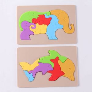 Children's Cartoon Animal 3D <b>Puzzle</b> Wooden Small <b>Puzzle</b> Board for Early Education Parent-Child Toy - Product Image 1