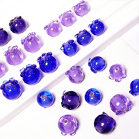 Abalorios de vidrio de arándanos hechos a mano, colgantes de imitación de frutas, fresa, accesorios de joyería para pulseras DIY