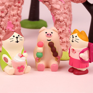 Japanese Style Zakka Cat Cherry Blossom Resin Ornament Handmade Desktop Car Decoration Home Gift - Product Image 4