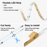 Bande LED COB SXZM Magic Color 720 LED/m RGBIC RGBW, PCB noir, 12V 24V, découpable, adressable, télécommande, pour aménagement paysager et intérieur