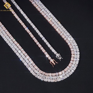 Hot Sale GRA Certified Custom Hip Hop Fine Jewelry VVS Moissanite Tennis Chain Bracelet Silver 925 Rose Gold Rhodium Plated - Product Image 2