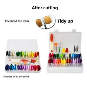 Kit de Hilos de Bordar de 36 Colores con Caja de Almacenamiento, Juego de Hilos <span class=keywords><strong>para</strong></span> Punto de Cruz y Creación de Pulseras <span class=keywords><strong>para</strong></span> <span class=keywords><strong>Principiantes</strong></span> - Product Image 3