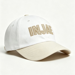 Casquette de baseball bicolore à 6 panneaux avec broderie INJAE, légère et réglable, idéale pour les sports de plein air - Product Image 2