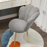 Coiffeuse Style Crème Luxe Léger et Chaise de Maquillage pour Chambre à Dossier