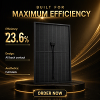 Panneaux solaires MULOYAL 470W de type N, 23,6 %, verre trempé de 3,2 mm, modules photovoltaïques entièrement noirs, sans PID, sans LeTID, résidentiels