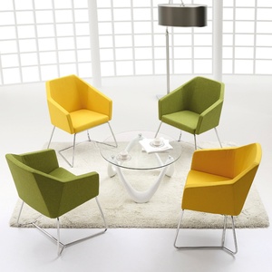 Fauteuil de salon moderne en tissu, chaise d'appoint design pour la maison, canapé à accoudoirs, chaises de bureau et de conférence - Product Image 1