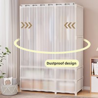 Armoire suspendue moderne et simple en tissu et métal, pour le rangement des vêtements, pour la maison et la chambre