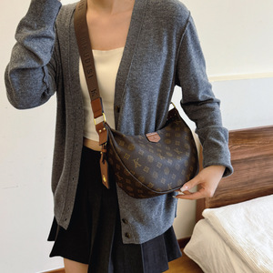 Bolso Bandolera de Lujo para Mujer, Estilo Dumpling, de Piel Sintética, con Correa Ancha para el Hombro, Estilo Vintage, Moda 2025 - Product Image 2