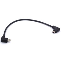 Micro USB mâle à angle droit USB type C 5A câble de données de charge rapide blindage de tresse en cuivre pur pour ordinateur