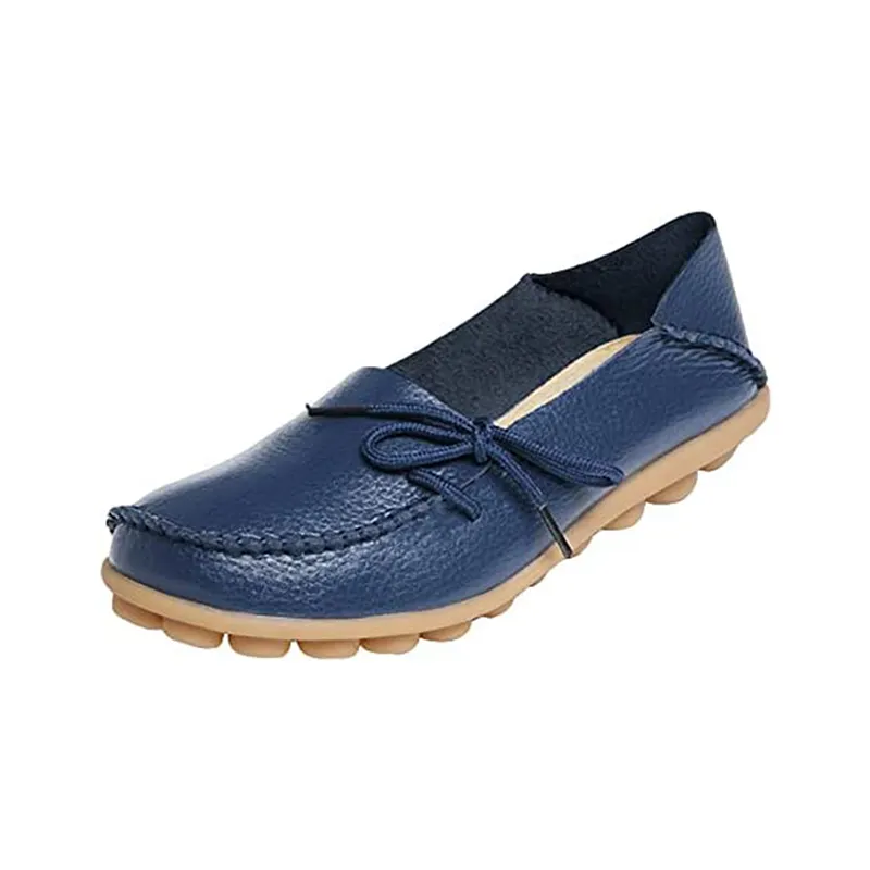 CHOOZII Wholesale Wide Width Luxury Navy Blue Women Flats Casual Shoes Mules Ladies Flat Shoes For Lady