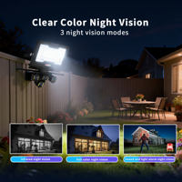 Système de Caméra de Sécurité Solaire LED 600W pour Éclairage Public, Surveillance de Jardin IP66, Batterie ABS Certifiée ROHS, Garantie 1 An, 6000K