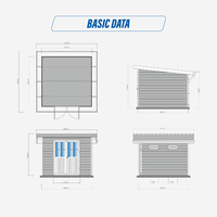Abri de jardin préfabriqué mobile en bois pour protection de pelouse, avec cadre en alliage d'aluminium, kit serre pour jardin, cour et patio