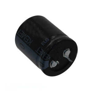Condensador de canal del fabricante, de aluminio, con orificio pasante, 2200uF, 20%, 63V, SNAP TH, 2200 uF, ELG228M063AR2AJ - Product Image 1