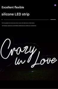 สั่งทำป้ายไฟ LED อิเล็กทรอนิกส์แบบกำหนดเองสำหรับตกแต่งผนังงานแต่งงาน; ไฟนีออนสำหรับงานปาร์ตี้ งานแต่งงาน และตกแต่งห้องนั่งเล่น - Product Image 4