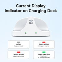 Station de charge magnétique 2-en-1 AMVR pour lunettes intelligentes Ray-Ban Meta et étui de charge, support de charge rapide avec indicateur LED