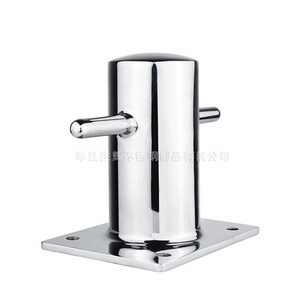 Shining Stainless Steel Cylindrical Bollard 120mm 150mm Thickened Base Plate For Marine Docks <b>Yachts</b> - Product Image 5
