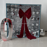 Boîte photo personnalisée en néon LED avec design rectangulaire métallique pour décoration de mariage et d'événements festifs