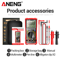 ANENG SZ26 Multitester Pengukur Sudut Tertutup Multimeter Perbaikan Otomatis Pengukur Dioda Kecepatan Layar 4 Digit 750V AC/1000V DC Rendah