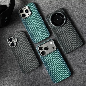 เคสโทรศัพท์แม่เหล็กเนื้อคาร์บอนไฟเบอร์เรืองแสงแฟชั่น สำหรับ iPhone 17 15 16 Pro Max  บางเฉียบ  วัสดุ PC แข็ง ป้องกันอย่างดี - Product Image 3