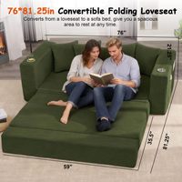Vakuumkomprimiertes Schlafsofa, wandelbares, faltbares Schlafsofa, platzsparendes Sofa für das Wohnzimmer