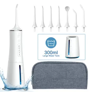 Irrigador oral sem fio portátil, com 7 pontas de bico para limpeza dos dentes