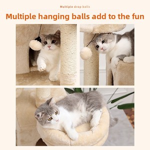 Tour pour chat multi-niveaux extra large avec lit douillet intégré et poteaux à gratter en sisal durables pour chats actifs - Product Image 3