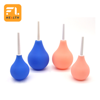 FULI 2022 Nouveau Poire à Lavement 89mL/160ml/224ml Douche Anale en Silicone Bleue pour Usage Rectal ou Colique