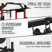 Cage d'entraînement multifonctionnelle Tellus Fitness pour la maison avec système de poulies et croisement de câbles, machine de musculation et rack à squats