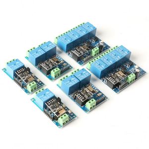 Módulo de relé wi-fi <span class=keywords><strong>ESP8266</strong></span> ESP-01 5V 12V 1 <span class=keywords><strong>2</strong></span> 4 Way, interruptor de controle remoto para casa inteligente, aplicativo sem fio ESP01 para celular - Product Image 1