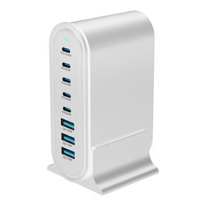 Chargeur de bureau 8 ports 268W USB-C PD Charge rapide super rapide 3.0 pour <span class=keywords><strong>MacBook</strong></span> pour Compatible avec les ordinateurs portables - Product Image 6