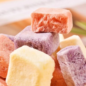 Cubos de Yogur Liofilizado, Bocaditos de Yogur Probiótico FD, Snack Saludable Crujiente de Frutas Mixtas, Bocaditos de Yogur FD Premium Mixtos a Granel - Product Image 1