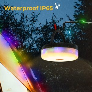 ไฟ LED สำหรับตั้งแคมป์กลางแจ้ง กันน้ำ IP65 ใช้พลังงานแสงอาทิตย์ ตกแต่งเต็นท์ พร้อมแสงสีสันสดใส สำหรับใช้งานกลางแจ้ง - Product Image 1