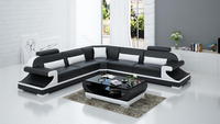 Meubles kuka l forme canapé en cuir noir avec l'afrique victorienne italien moderne luxe en cuir antique meubles de salon