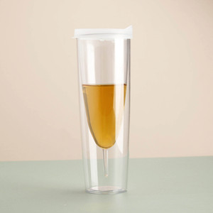 Bicchiere da vino con isolamento a doppia parete in acrilico trasparente per ristorante di nozze - Product Image 4