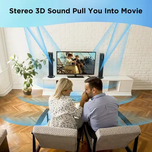 El mejor sistema de cine en casa Altavoz Barra de sonido Super Bass Barras de sonido para TV con diseño separable para 3 ubicaciones diferentes