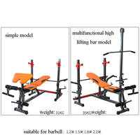 Banc de gymnastique réglable professionnel en métal pour l'entraînement de force à domicile multifonctionnel pliable et caractéristiques de presse de banc
