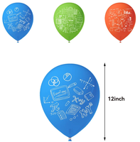Kit de Décoration pour Fête d'Anniversaire Thème Scolaire : Bannière Mathématique, Guirlande, Décorations de Gâteau, Décorations de Cupcakes, Ballons Imprimés à l'Hélium, Cadeaux