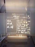 Bloc-notes lumineux transparent personnalisé Newish, LED 3D en acrylique, lampe de nuit créative pour bureau, chambre